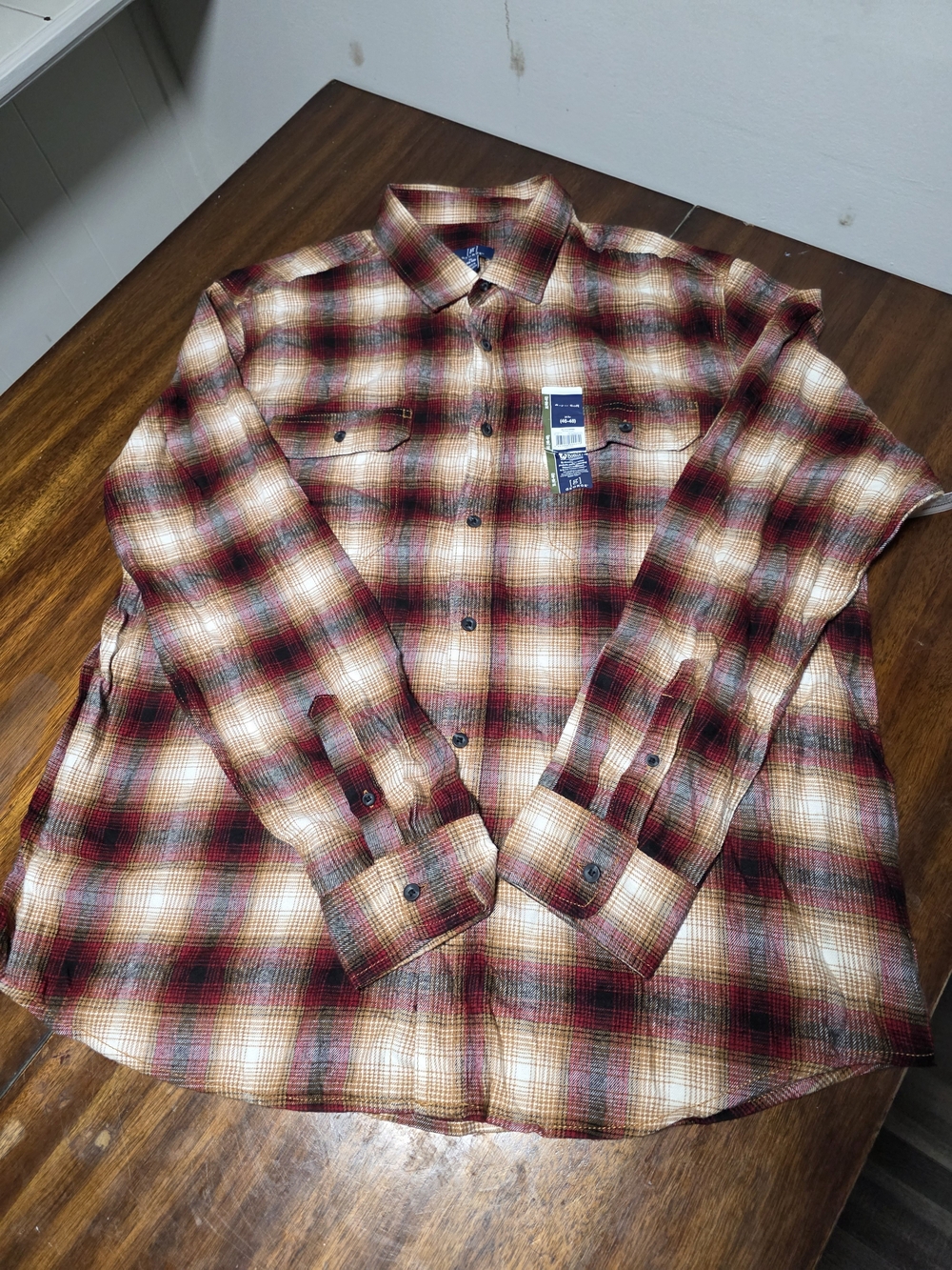 Super Soft Plaid Button Down Shirt XL Like New